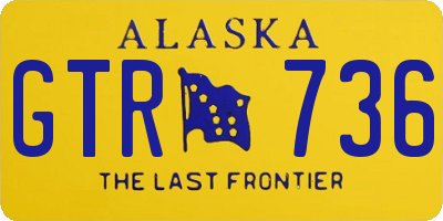 AK license plate GTR736