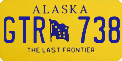 AK license plate GTR738