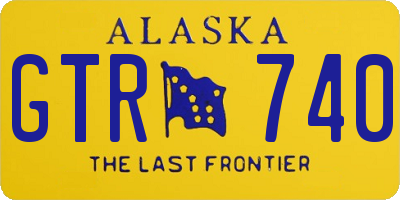 AK license plate GTR740