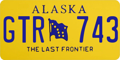 AK license plate GTR743