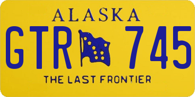 AK license plate GTR745