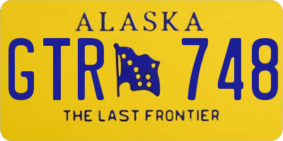AK license plate GTR748