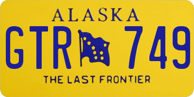 AK license plate GTR749