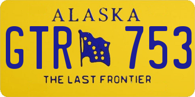 AK license plate GTR753