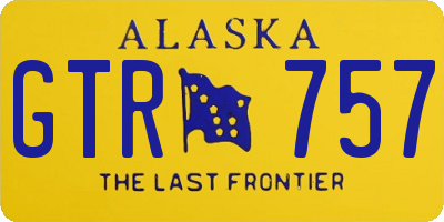 AK license plate GTR757