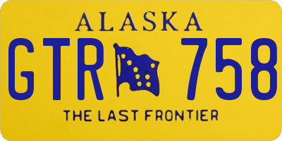 AK license plate GTR758