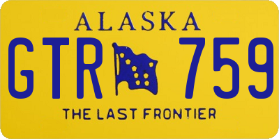 AK license plate GTR759