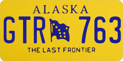 AK license plate GTR763