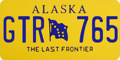 AK license plate GTR765