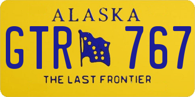 AK license plate GTR767