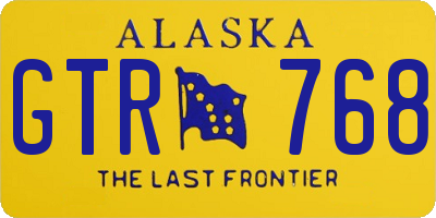 AK license plate GTR768