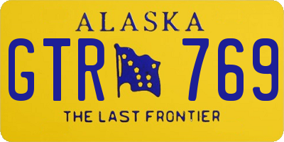 AK license plate GTR769