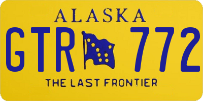 AK license plate GTR772