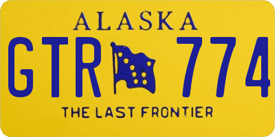 AK license plate GTR774