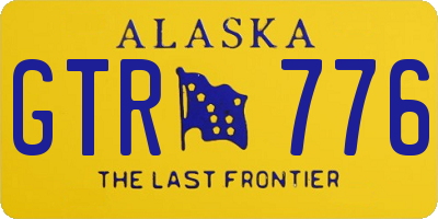 AK license plate GTR776