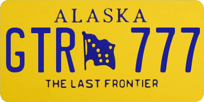 AK license plate GTR777