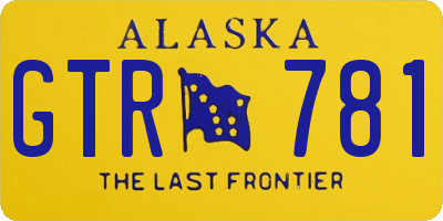 AK license plate GTR781