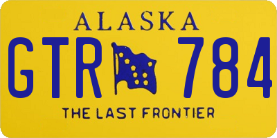 AK license plate GTR784