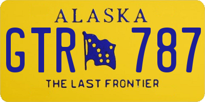 AK license plate GTR787