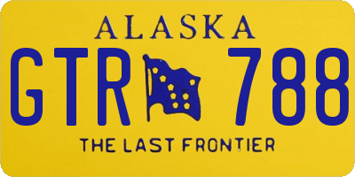 AK license plate GTR788