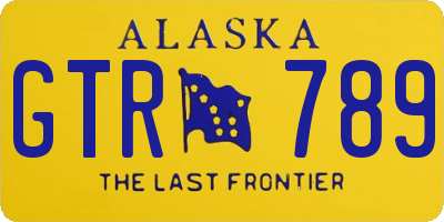 AK license plate GTR789