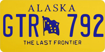 AK license plate GTR792