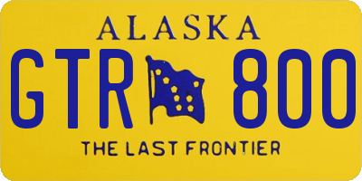 AK license plate GTR800