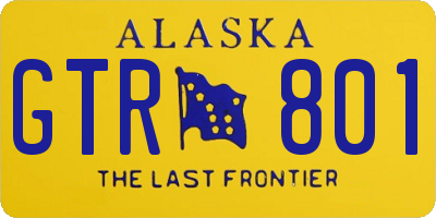 AK license plate GTR801