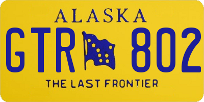 AK license plate GTR802