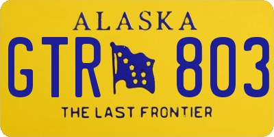 AK license plate GTR803