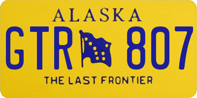 AK license plate GTR807