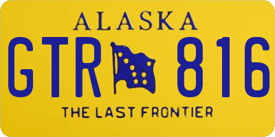 AK license plate GTR816