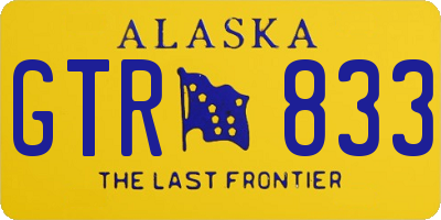 AK license plate GTR833