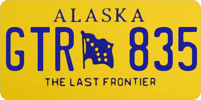 AK license plate GTR835