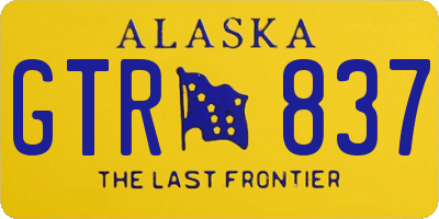 AK license plate GTR837