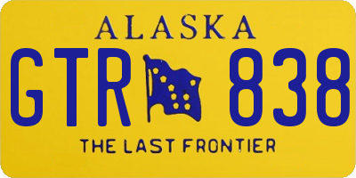 AK license plate GTR838