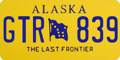 AK license plate GTR839