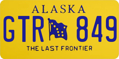 AK license plate GTR849