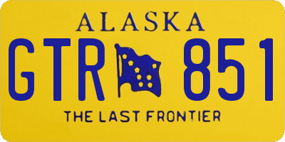 AK license plate GTR851