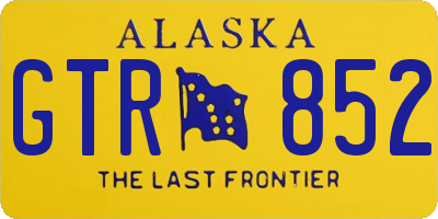 AK license plate GTR852