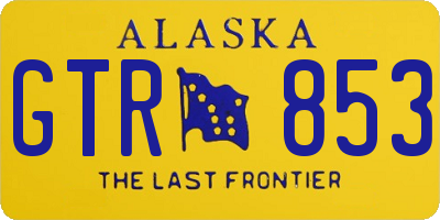 AK license plate GTR853