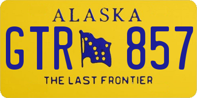 AK license plate GTR857