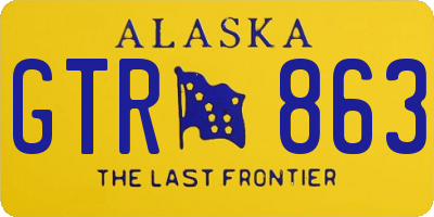 AK license plate GTR863