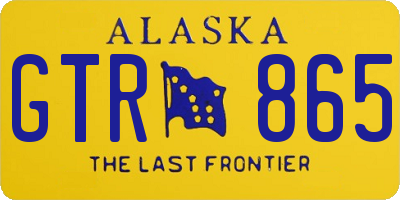 AK license plate GTR865