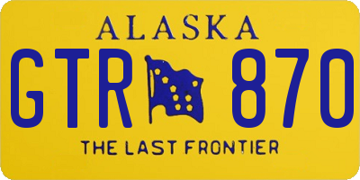 AK license plate GTR870