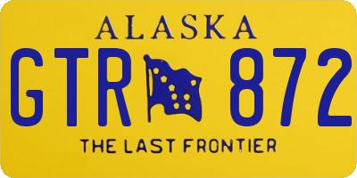 AK license plate GTR872