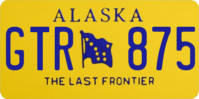 AK license plate GTR875