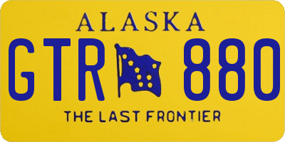 AK license plate GTR880