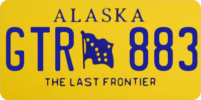 AK license plate GTR883