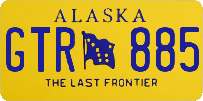 AK license plate GTR885